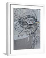 Silver Swirls 1-Enrico Varrasso-Framed Art Print