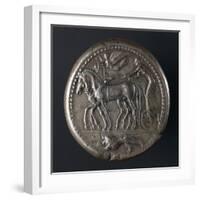 Silver Syracusan Decadrachm Depicting Winged Victory on Quadriga-null-Framed Giclee Print
