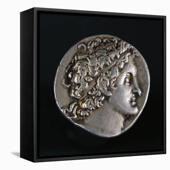 Silver Tetradrachm Bearing Image of Ptolemy I Soter, Recto, Egyptian Coins, 4th-3rd Century AD-null-Framed Stretched Canvas