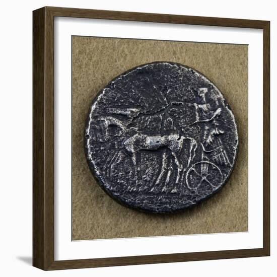 Silver Tetradrachm Depicting Hero in Chariot Drawn by Two Horses-null-Framed Giclee Print