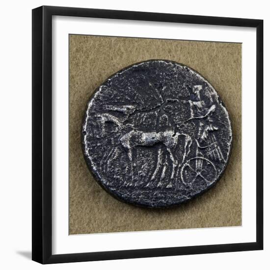 Silver Tetradrachm Depicting Hero in Chariot Drawn by Two Horses-null-Framed Giclee Print