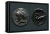 Silver Tetradrachm from Western Noricum, Celtic Coins BC-null-Framed Stretched Canvas