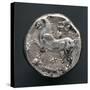 Silver Tetradrachm of Danube Celts, Depicting Man on Horseback-null-Stretched Canvas