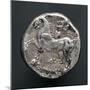 Silver Tetradrachm of Danube Celts, Depicting Man on Horseback-null-Mounted Giclee Print
