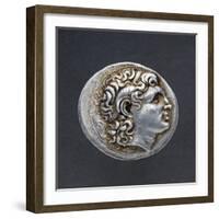 Silver Tetradrachm of Lysimachus Depicting Zeus Ammon, Recto, from Amphipolis-null-Framed Giclee Print