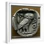 Silver Tetradrachm with Owl-null-Framed Photographic Print