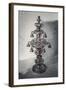 Silver Torah Handle-Joy Lions-Framed Giclee Print