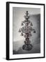 Silver Torah Handle-Joy Lions-Framed Giclee Print