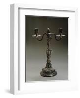 Silver Two Branch Candelabra-Carlo Bononi-Framed Giclee Print