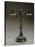 Silver Two Branch Candelabra-Carlo Bononi-Stretched Canvas