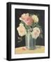 Silver Vase I on Black-Carol Rowan-Framed Art Print