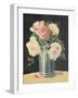 Silver Vase I on Black-Carol Rowan-Framed Art Print