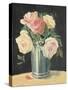 Silver Vase I on Black-Carol Rowan-Stretched Canvas