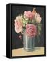 Silver Vase II on Black-Carol Rowan-Framed Stretched Canvas