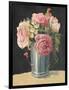 Silver Vase II on Black-Carol Rowan-Framed Art Print