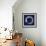 Silver Zen Circle on Blue I-Ellie Roberts-Framed Art Print displayed on a wall