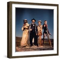 Silverado by LawrenceKasdan with Danny Glover, Kevin Kline, Scott Glenn and Kevin Costner, 1985 (ph-null-Framed Photo