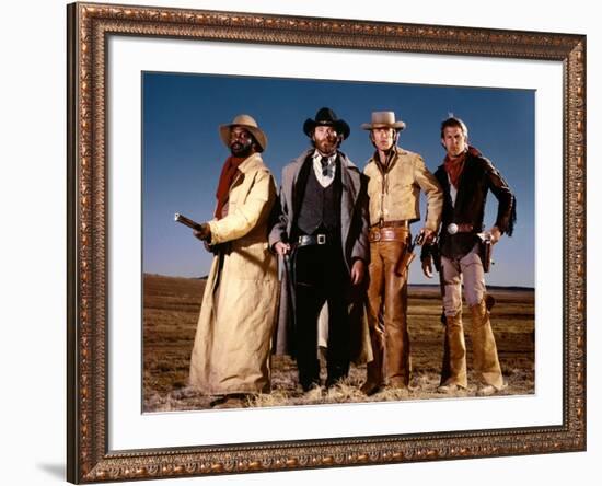 Silverado by LawrenceKasdan with Danny Glover, Kevin Kline, Scott Glenn and Kevin Costner, 1985 (ph-null-Framed Photo