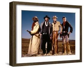 Silverado by LawrenceKasdan with Danny Glover, Kevin Kline, Scott Glenn and Kevin Costner, 1985 (ph-null-Framed Photo