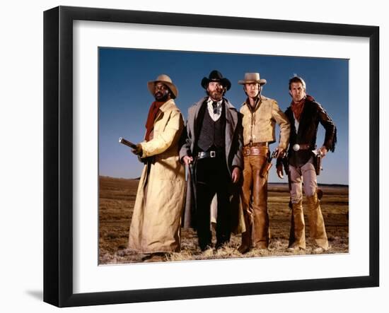 Silverado by LawrenceKasdan with Danny Glover, Kevin Kline, Scott Glenn and Kevin Costner, 1985 (ph-null-Framed Photo