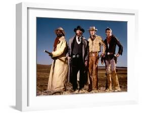 Silverado by LawrenceKasdan with Danny Glover, Kevin Kline, Scott Glenn and Kevin Costner, 1985 (ph-null-Framed Photo