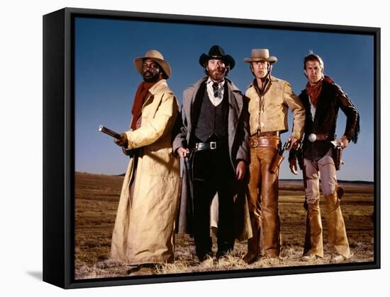 Silverado by LawrenceKasdan with Danny Glover, Kevin Kline, Scott Glenn and Kevin Costner, 1985 (ph-null-Framed Stretched Canvas