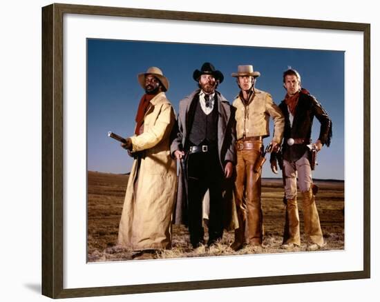 Silverado by LawrenceKasdan with Danny Glover, Kevin Kline, Scott Glenn and Kevin Costner, 1985 (ph-null-Framed Photo