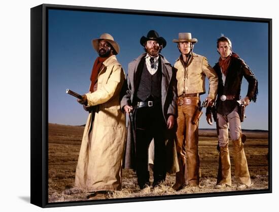 Silverado by LawrenceKasdan with Danny Glover, Kevin Kline, Scott Glenn and Kevin Costner, 1985 (ph-null-Framed Stretched Canvas