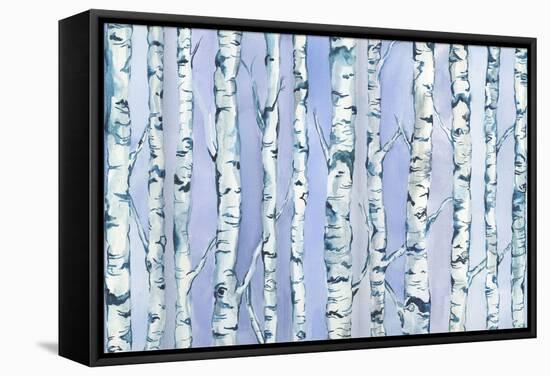 Silverbirch Forest-Elizabeth Rider-Framed Stretched Canvas