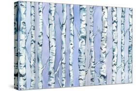 Silverbirch Forest-Elizabeth Rider-Stretched Canvas