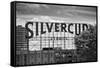 Silvercup Studios Sign in Long Island City, NY in Black and White-null-Framed Stretched Canvas