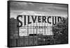 Silvercup Studios Sign in Long Island City, NY in Black and White-null-Framed Stretched Canvas