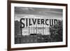 Silvercup Studios Sign in Long Island City, NY in Black and White-null-Framed Photo