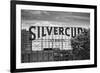 Silvercup Studios Sign in Long Island City, NY in Black and White-null-Framed Photo