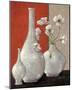 Silverleaf And Poppies I-Janet Kruskamp-Mounted Art Print