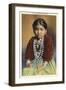 Silversmith's Daughter, Navajo Girl-null-Framed Art Print