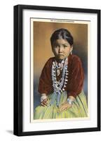 Silversmith's Daughter, Navajo Girl-null-Framed Art Print