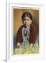 Silversmith's Daughter, Navajo Girl-null-Framed Art Print