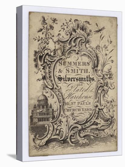 Silversmiths, Summers and Smith, Trade Card-null-Stretched Canvas