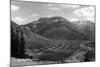 Silverton, Colorado - Aerial View of Town-Lantern Press-Mounted Art Print