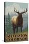 Silverton, Colorado - Elk Scene, c.2009-Lantern Press-Stretched Canvas
