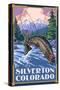 Silverton, Colorado - Fishing Scene, c.2009-Lantern Press-Stretched Canvas