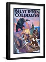 Silverton, Colorado - Hunting Scene, c.2009-Lantern Press-Framed Art Print
