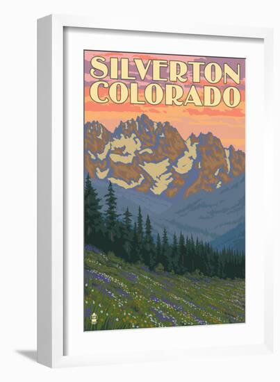 Silverton, Colorado - Spring Flowers, c.2009-Lantern Press-Framed Art Print