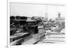 Silverton, Oregon Saw Mill View Photograph - Silverton, OR-Lantern Press-Framed Art Print