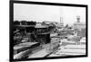 Silverton, Oregon Saw Mill View Photograph - Silverton, OR-Lantern Press-Framed Art Print