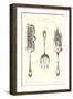 Silverware Patterns for Serving Implements-null-Framed Art Print