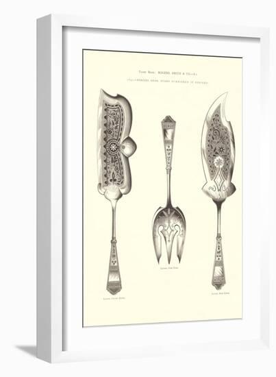 Silverware Patterns for Serving Implements-null-Framed Art Print