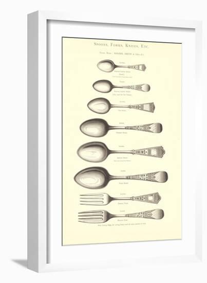 Silverware Patterns-null-Framed Art Print