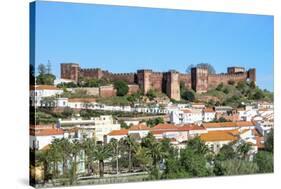 Silves Skyline with the Moorish Castle and the Cathedral, Silves, Algarve, Portugal, Europe-G&M Therin-Weise-Stretched Canvas